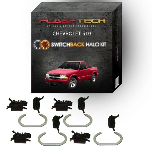 Chevrolet S-10 White LED Halo Headlight Kit 1998-2004
