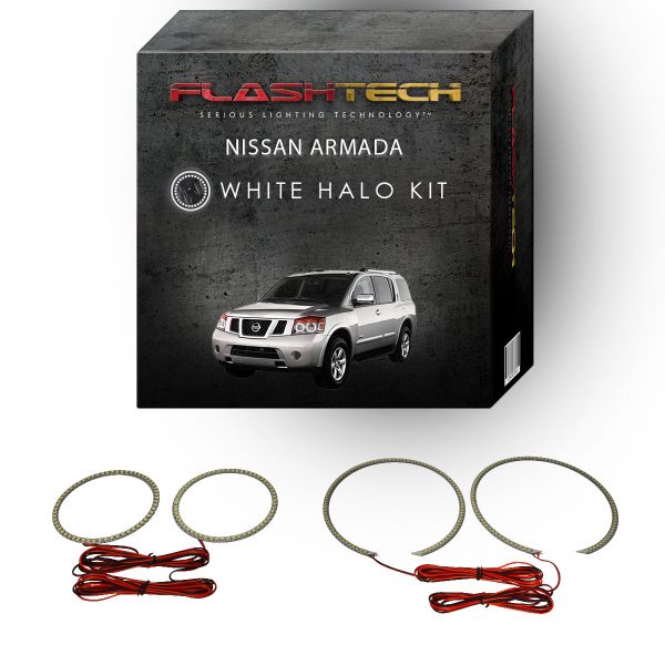 Nissan Armada White LED Halo Headlight Kit 2004-2014