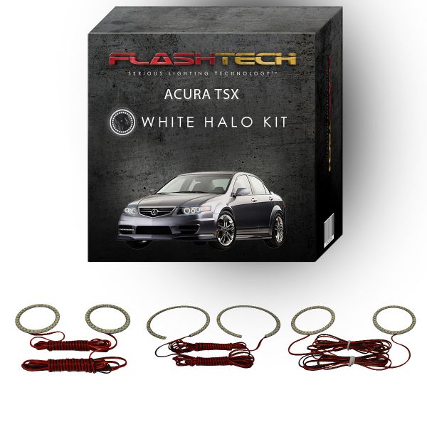 Acura TSX White LED Halo Headlight Kit 2004-2008