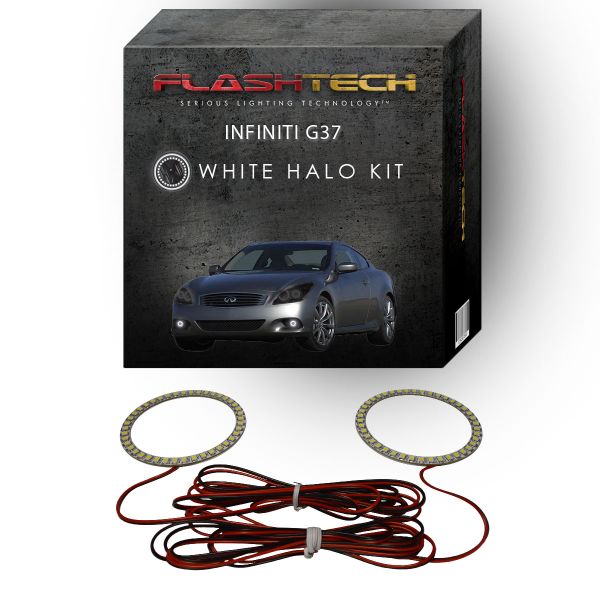 Infiniti G37 Coupe White LED Halo Fog Light Kit 2008-2013
