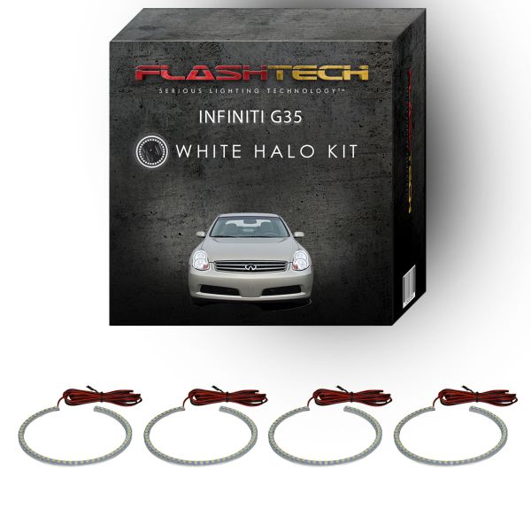 Infiniti G35 Sedan V.3 Fusion Color Change LED Halo Headlight Kit 2005-2006