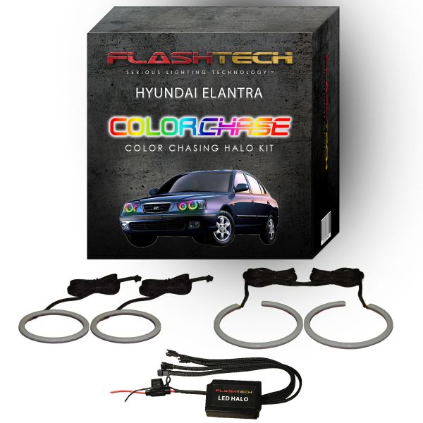 Hyundai Elantra ColorChase LED Halo Headlight Kit 2001-2003