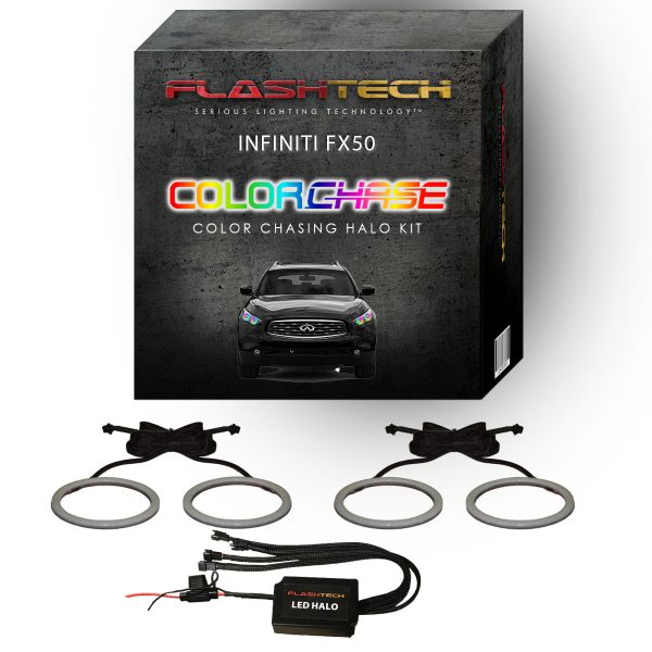 Infiniti FX50 ColorChase LED Halo Headlight Kit 2009-2012