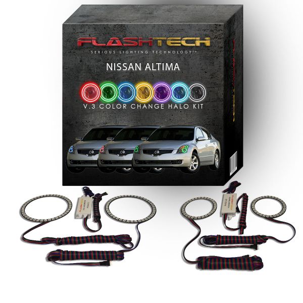 Nissan Altima Sedan V.3 Fusion Color Change LED Halo Headlight Kit 2007-2009