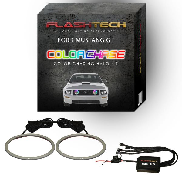 Ford Mustang GT ColorChase LED Halo Fog Light Kit 2005-2009
