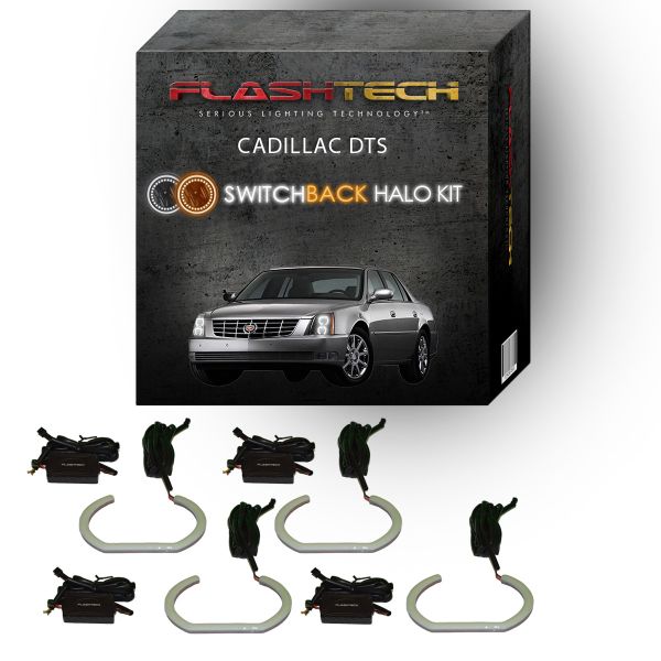 Cadillac DTS White LED Halo Headlight Kit 2006-2011