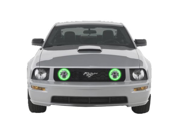 Ford Mustang 2010-2014 Green LED Halo Fog Light Kit