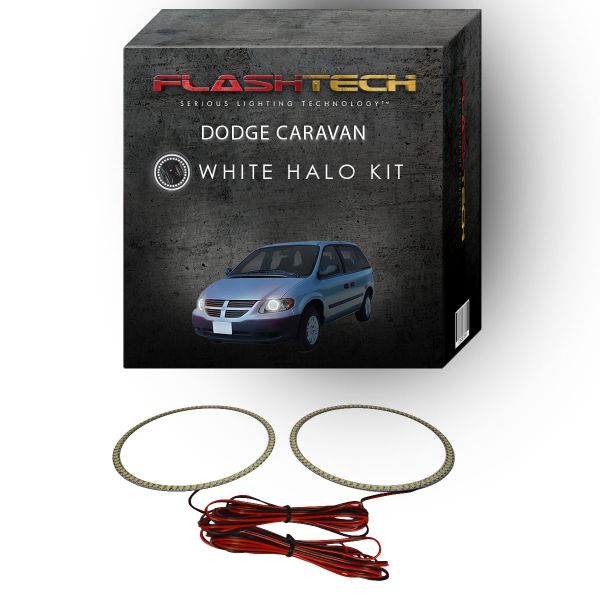 Dodge Caravan White LED Halo Headlight Kit 2001-2007
