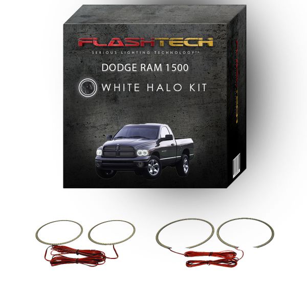 Dodge Ram White LED Halo Headlight Kit 2002-2005