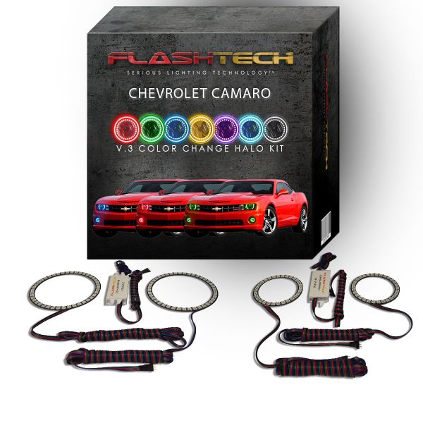 Chevrolet Camaro Non RS V.3 Color Change Headlight & LED Halo Fog Light Kit 2010-2013