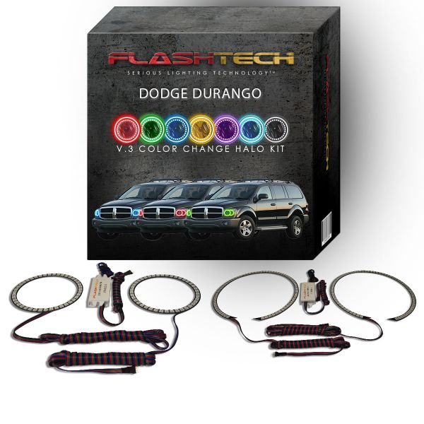 Dodge Durango V.3 Fusion Color Change LED Halo Headlight Kit 2004-2006