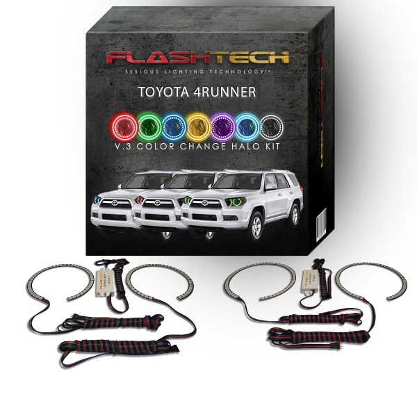 Toyota 4-Runner V.3 Fusion Color Change LED Halo Headlight Kit 2010-2013