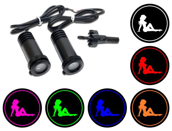 Flashtech Puddle Light Kit for Semi Truck Girl