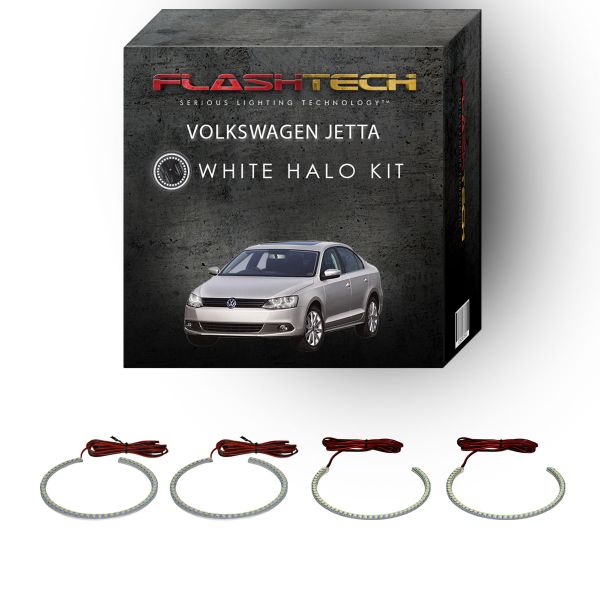 Volkswagen Jetta White LED Halo Headlight Kit 2011-2016