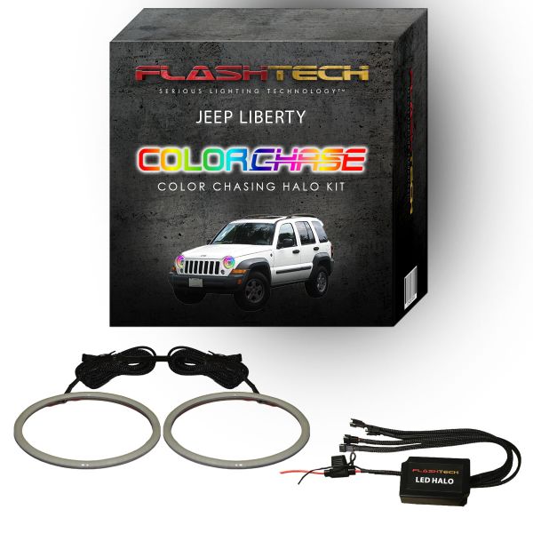 Jeep Liberty ColorChase LED Halo Headlight Kit 2002-2007