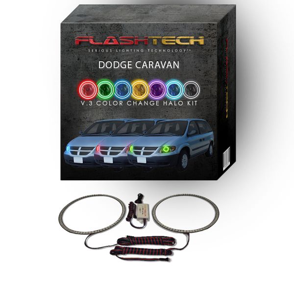 Dodge Caravan V.3 Fusion Color Change LED Halo Headlight Kit 2001-2007