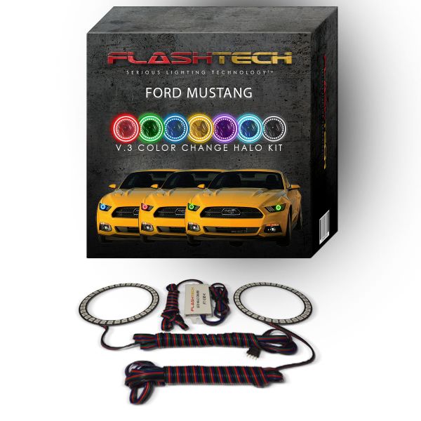 Ford Mustang V.3 Fusion Color Change LED Halo Headlight Kit 2015-2017