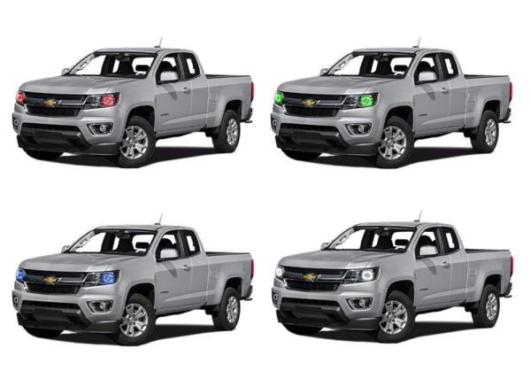 Chevrolet Colorado Projector V.3 Fusion Color Change LED Halo Headlight Kit 2015-2016