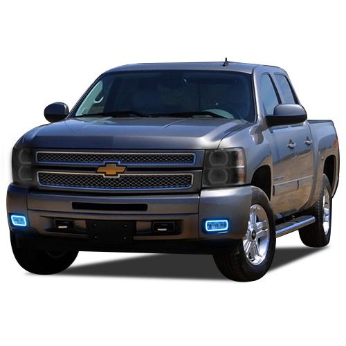 Chevrolet Silverado 2007-2013 Blue LED Halo Fog light Kit