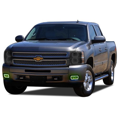 Chevrolet Silverado 2007-2013 Green LED Halo Fog light Kit