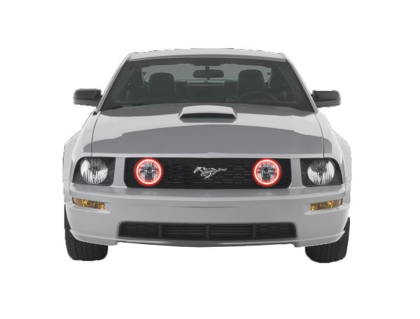 Ford Mustang 2010-2014 Red LED Halo Fog Light Kit