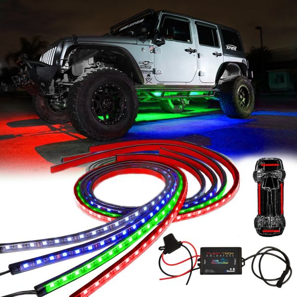 V.3 Fusion Color Change LED Underbody Kit: 54" Length - Waterproof Colorfuse Bluetooth Controller