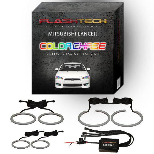Mitsubishi Lancer ColorChase Headlight & LED Halo Fog Light Kit 2008-2016