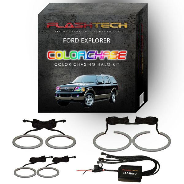 Ford Explorer ColorChase Headlight & LED Halo Fog Light Kit 2002-2005
