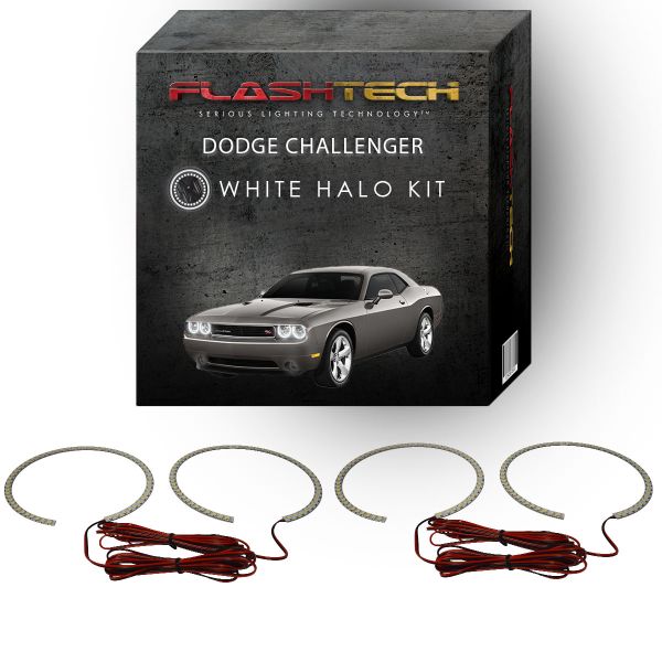 Dodge Challenger Projector White LED Halo Headlight Kit 2008-2014