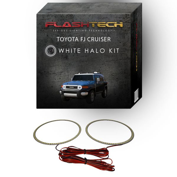 Toyota FJ Cruiser White LED Halo Headlight Kit 2007-2013