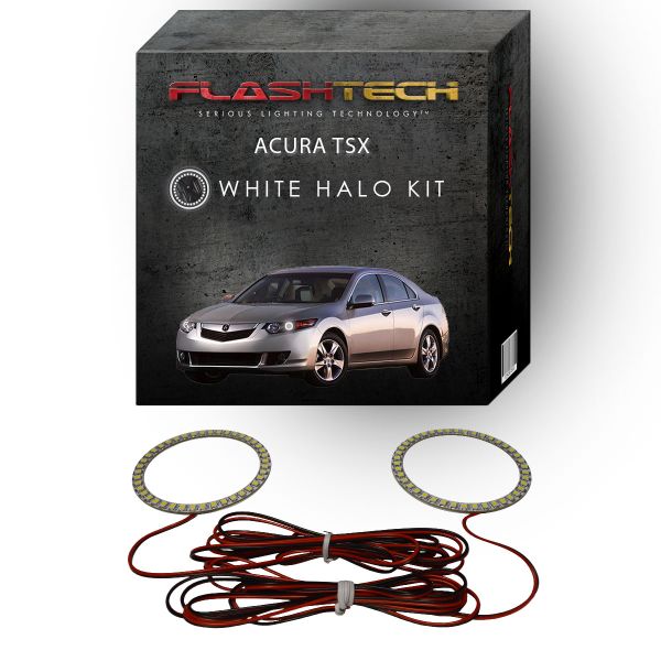 Acura TSX White LED Halo Headlight Kit 2009-2014