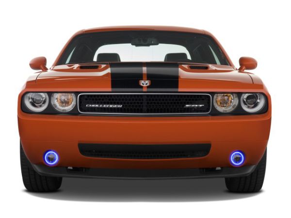 Dodge Challenger V.3 Fusion Color Change External Waterproof LED Halo Fog Light Kit 2008-2014 Blue External Mount Waterproof LED Halo Fog light Kit