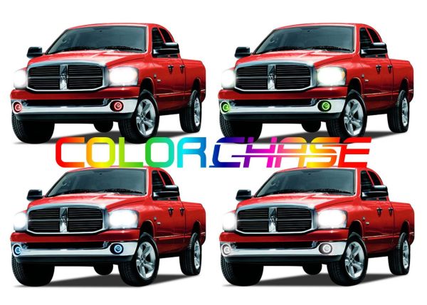 Dodge Ram ColorChase LED Halo Fog Light Kit 2002-2008