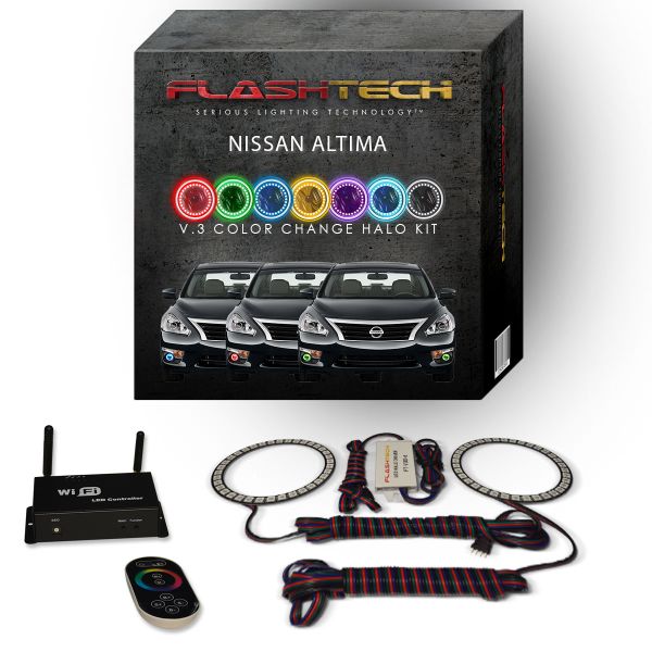 Nissan Altima Sedan 2013-2015 V.3 Fusion Color Change LED Halo Fog light Kit with Wifi Remote