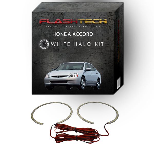 Honda Accord White LED Halo Headlight Kit 2003-2007