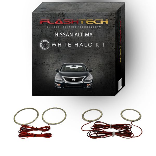 Nissan Altima Sedan White LED Halo Headlight Kit 2013-2015 