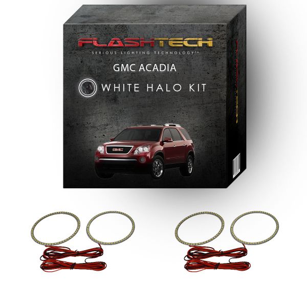GMC Acadia White LED Halo Headlight Kit 2007-2012