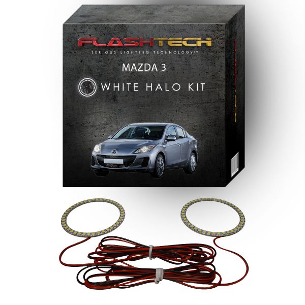 Mazda 3 White LED Halo Headlight Kit 2010-2013