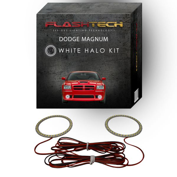 Dodge Magnum White LED Halo Fog Light Kit 2005-2008