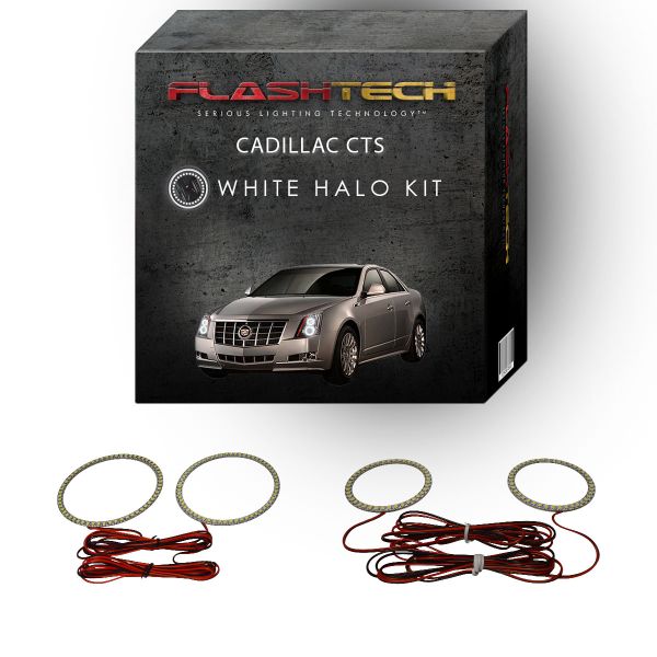 Cadillac CTS White LED Halo Headlight Kit 2008-2013