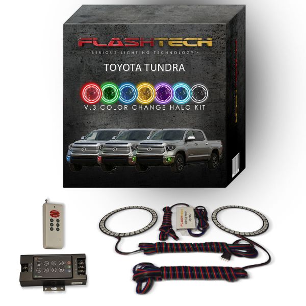 Toyota Tundra 2014-2015 V.3 Fusion Color Change LED Halo Fog light Kit with RF Remote