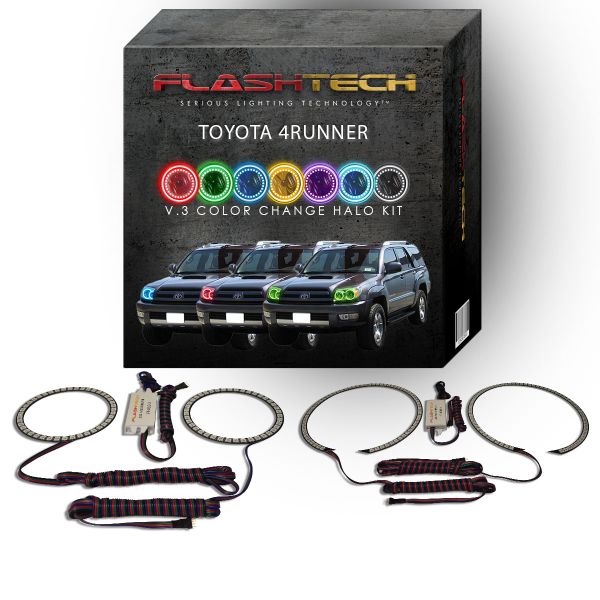 Toyota 4-Runner V.3 Fusion Color Change LED Halo Headlight Kit 2006-2009