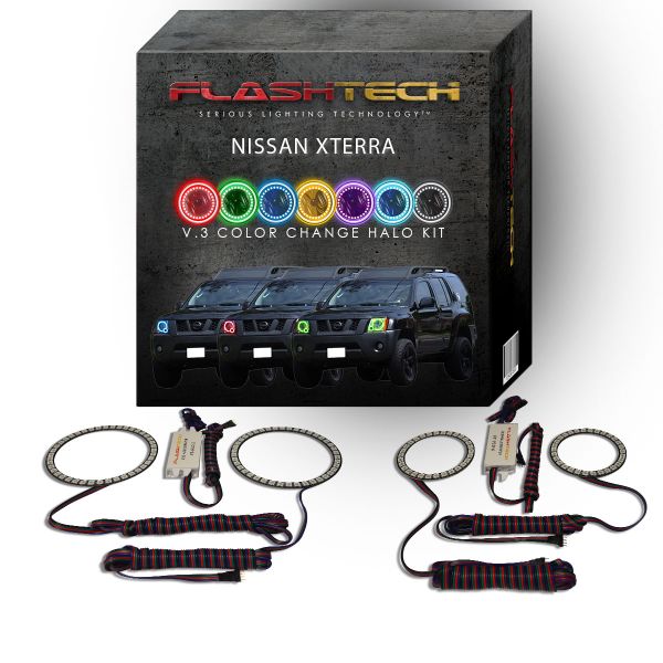Nissan X-Terra V.3 Fusion Color Change LED Halo Headlight Kit 2005-2015