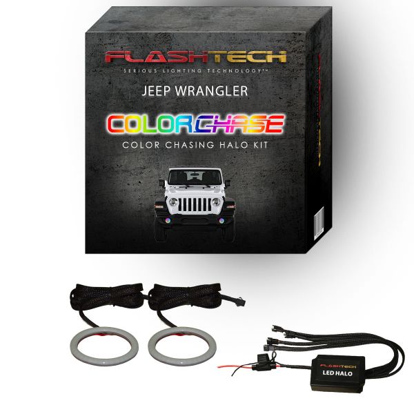 Jeep Wrangler JL ColorChase LED Halo Fog Light Kit 2018-2019