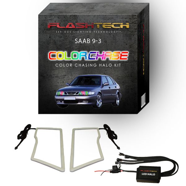 Saab 9 - 3 ColorChase LED Halo Headlight Kit 1999-2003