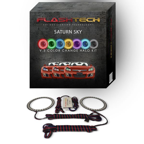 Saturn Sky V.3 Fusion Color Change LED Halo Headlight Kit 2007-2010