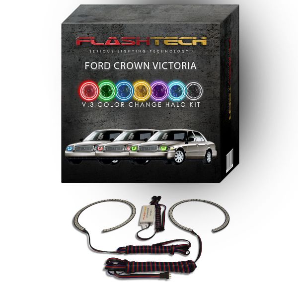 Ford Crown Victoria V.3 Fusion Color Change LED Halo Headlight Kit 1998-2011