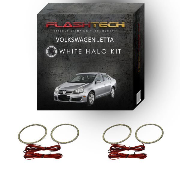 Volkswagen Jetta White LED Halo Headlight Kit 2005-2010