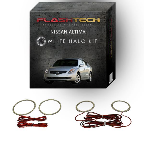Nissan Altima Sedan White LED Halo Headlight Kit 2007-2009