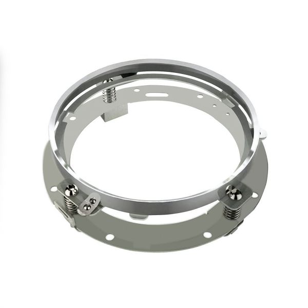 7" Chrome LED Headlight Mounting Bracket